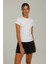Basıc Modal C Neck Beyaz Kadın Kısa Kol T-Shirt W-CT131 1