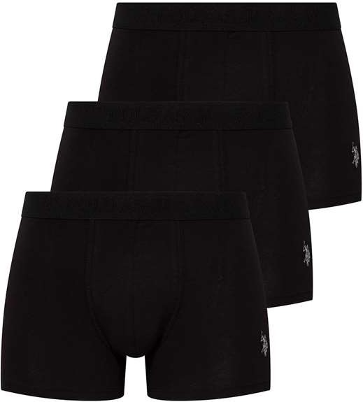 U.S. Polo Assn. Erkek Siyah 3'lü Boxer 80173