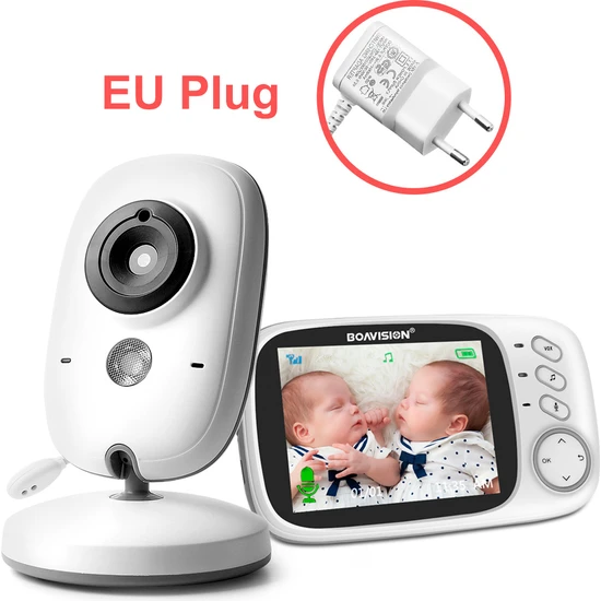 VB603 Video Bebek Monitörü 3.2 Inç LCD ile 2.4g Kablosuz 2 Yönlü Sesli Konuşma Gece Görüş Gözetleme Güvenlik Kamerası Bebek Bakıcısı (Yurt Dışından)