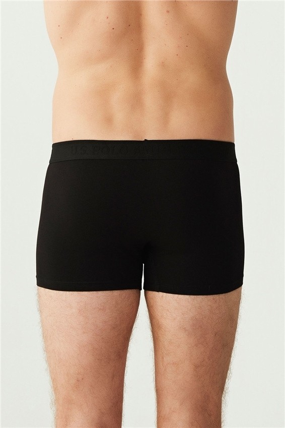 U.S. Polo Assn. Erkek Siyah 3'lü Boxer 80173 görsel 4