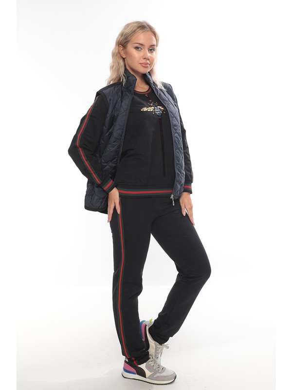 Wnd Sport Dik Yaka Pul Detaylı Şeritli Klasik Paça Rahat Fiyatı