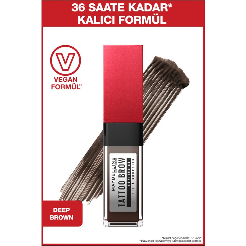 Maybelline New York Tattoo Brow 36H Styling Gel- 260 Deep Brown