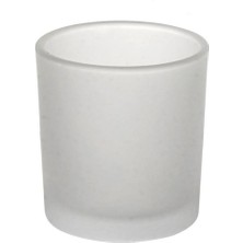 Depposite 6 Adet Buzlu Düz Cam Bardak - Mumluk / Doluma Uygun 403 8 cm