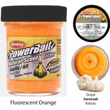 Berkley Powerbait Doğal Kokulu Glitter (Simli) Alabalık Hamuru - Fluorescent Orange