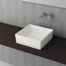 Bocchi Vessel Kare Lavabo 38X38CM Parlak Beyaz, 1173-001-0125