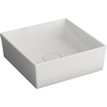 Bocchi Vessel Kare Lavabo 38X38CM Parlak Beyaz, 1173-001-0125