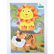Kids Arts Eva Sticker 3D Büyük Boy Aslan Kaplan