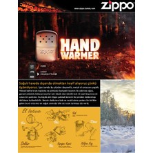 Zippo Parlak Gri Hand Warmer El Isıtıcısı Cep Sobası Chrome 40365