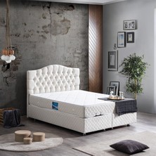 Setay Zümrüt İkili Set Çift Kişilik Baza Başlık - Krem