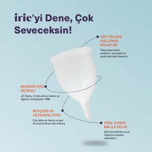 İrie Adet Kabı Regl Kabı Menstrüel Kap Menstrual Cup (2'li Paket) Yumuşak Alman %100 Medikal Silikon