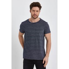 Alexander Gardi Çizgili Bisiklet Yaka T-Shirt (138281)