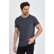 Alexander Gardi Çizgili Bisiklet Yaka T-Shirt (138281)