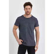 Alexander Gardi Çizgili Bisiklet Yaka T-Shirt (138281)