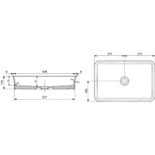 Bocchi Sottile Slim Tezgahüstü Lavabo 55X38 Beyaz 1476-001-0125