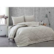 Komfort Home Tek Kişilik %100 Pamuk Kumaş Yorgan Seti / Gri