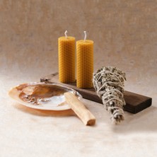 Arınma Enerji Seti (İncili Sedef Tütsülük+ Palo Santo Tütsü+ Balmumu Mum+ Adaçayı Tütsü) Ritüel Kiti