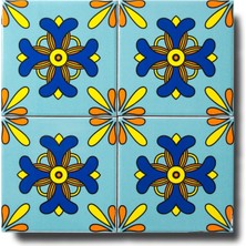Ikbal Çini Seramik 10X10 Desenli Yer Karosu 5'li 1 Paket ICS22