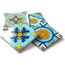 Ikbal Çini Seramik 10X10 Desenli Yer Karosu 5'li 1 Paket ICS22