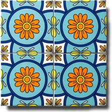 Ikbal Çini Seramik 10X10 Desenli Yer Karosu 5'li 1 Paket ICS23