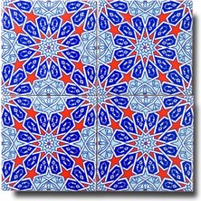 Ikbal Çini Seramik 10X10 Desenli Mozaik Karo 5'li 1 Paket ICS45