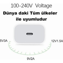 Abetto Apple iPhone Tüm Serilerle Uyumlu Hızlı Şarj Aleti Kablo Adaptör Set