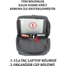 Başkent Çanta Laptop Sırt Çantası USB Şarj Girşli 15.6" & 15 Inç 8683255011935