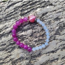 HD Marketim Bileklik Doğal Taş Çakra Elastik Sevgili Çift Bilekliği Unisex Bilezik 13975