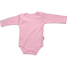 Vitmo Çıtçıtlı  bebek Body Zıbın Askılı Düz Pembe Renk