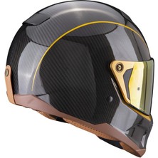 Scorpion Scoripon Exo Hx1 Karbon Se Retro Motosiklet Kaskı (Siyah / Gold)