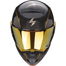 Scorpion Scoripon Exo Hx1 Karbon Se Retro Motosiklet Kaskı (Siyah / Gold)