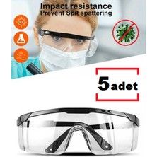 Kafenn Şeffaf Kimyasal Koruyucu Gözlük Paket 5 Adet