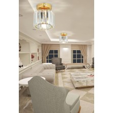 Istanbul Avize Plafonyer Tavan Gold Y-10 Kristal Taşlı Avize