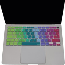 McStorey Macbook Air M1 Klavye Kılıf 13 inç UK(EU) Arapça Baskılı A2179 A2337 ile Uyumlu Dazzle