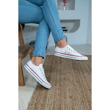 Minorista Beyaz Keten Cnv Sneaker Spor Ayakkabı