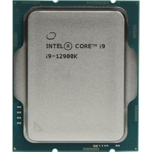 Intel I9-12900K 16 Core, 3.20GHZ, 30MB, 125W, LGA1700, 12.nesil, Box, (Grafik Kart Var, Fan Yok)