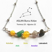 Lightcrop Aslan Burcu Doğal Taş Kolye 45 cm