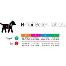 TailPetz H-Tip Prism S Küçük Irk Köpek Göğüs Tasması (Göğüs 32 cm x 51 Cm)