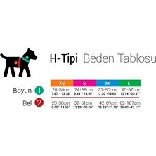 TailPetz H-Tip Rainbow S Küçük Irk Köpek Göğüs Tasması (Göğüs 32 cm x 51 Cm)