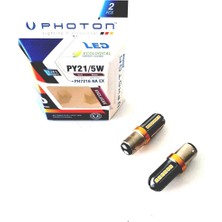 Photon P21/5W Çift Duy Turuncu LED Oto Ampul Photon PH7216NAEX