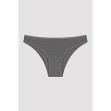 Penti Gri Pamuklu Lotus Slip Külot