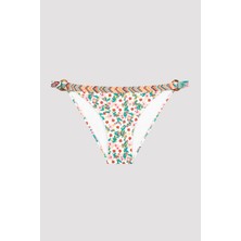 Çok Renkli Çiçek Desenli Bianca Side Aksesuar Detaylı Bikini Altı