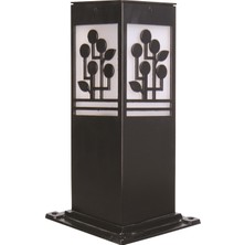 Avonnı BSU-68144-BSY-M4-K Siyah Boyalı Dış Mekan Aydınlatma E27 Aluminyum Akrilik Cam 12CM