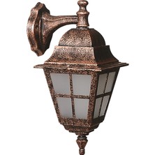 Avonnı BAP-68062-BKR-OP Kahverengi Boyalı Dış Mekan Aydınlatma E27 Aluminyum Polikarbon Cam 25X18CM