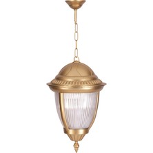 Avonnı BFE-68053-BSA Sarı Boyalı Dış Mekan Aydınlatma E27 Aluminyum Döküm Dip Polikarbon Cam 25CM