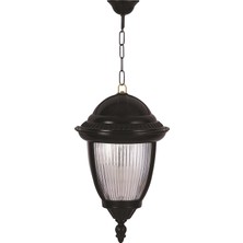Avonnı BFE-68053-BSY Siyah Boyalı Dış Mekan Aydınlatma E27 Aluminyum Döküm Dip Polikarbon Cam 25CM