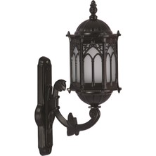 Avonnı BAP-68051-BSY-M2-OP Siyah Boyalı Dış Mekan Aydınlatma E27 Aluminyum Polikarbon Cam 34X20CM