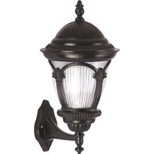 Avonnı BAP-68052-BSY-M2 Siyah Boyalı Dış Mekan Aydınlatma E27 Aluminyum Polikarbon Cam 30X25CM