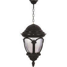 Avonnı BFE-68052-BSY Siyah Boyalı Dış Mekan Aydınlatma E27 Aluminyum Polikarbon Cam 25CM