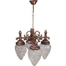 Avonnı BFE-68191-4BKR Kahverengi Boyalı Dış Mekan Aydınlatma E27 Abs Akrilik Cam 55CM