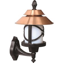 Avonnı BAP-68049-BKR-M3-OP Kahverengi/siyah Boyalı Dış Mekan Aydınlatma E27 Aluminyum Polikarbon Cam 33X30CM